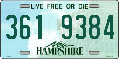 NH license plate 3619384