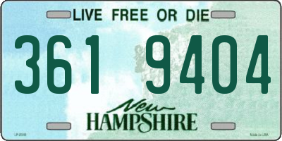 NH license plate 3619404