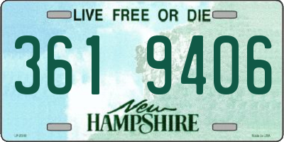 NH license plate 3619406