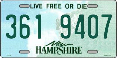 NH license plate 3619407