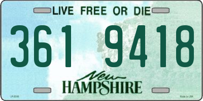 NH license plate 3619418