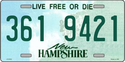 NH license plate 3619421