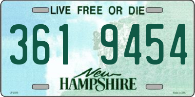 NH license plate 3619454