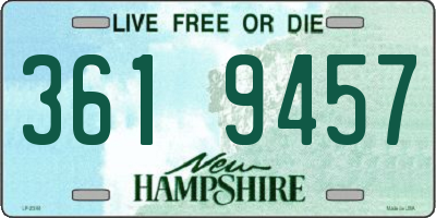 NH license plate 3619457
