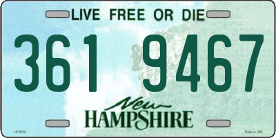 NH license plate 3619467