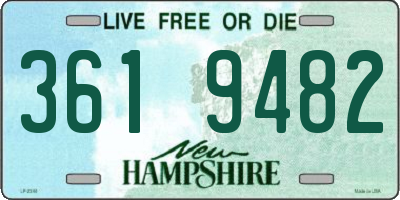 NH license plate 3619482