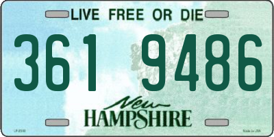 NH license plate 3619486