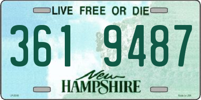 NH license plate 3619487
