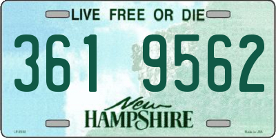 NH license plate 3619562