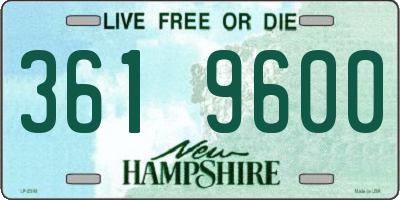 NH license plate 3619600
