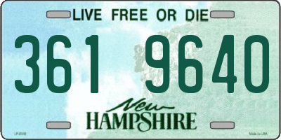 NH license plate 3619640