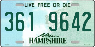 NH license plate 3619642