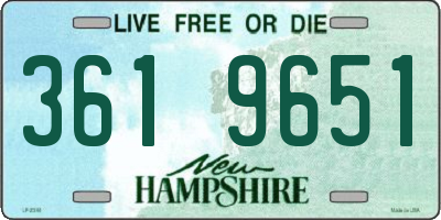 NH license plate 3619651