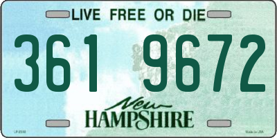 NH license plate 3619672