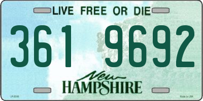 NH license plate 3619692