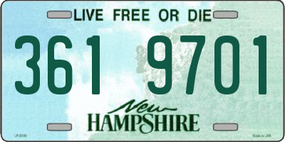 NH license plate 3619701