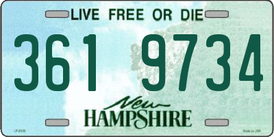 NH license plate 3619734