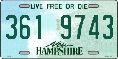 NH license plate 3619743