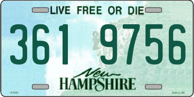 NH license plate 3619756