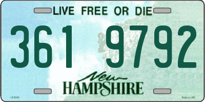 NH license plate 3619792
