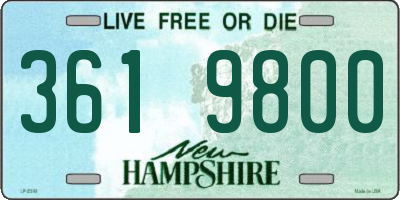 NH license plate 3619800