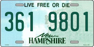 NH license plate 3619801