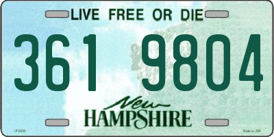 NH license plate 3619804
