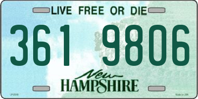 NH license plate 3619806