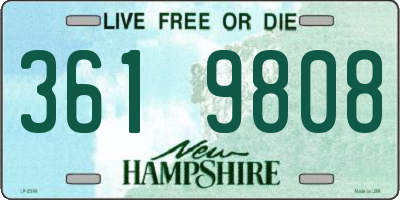 NH license plate 3619808