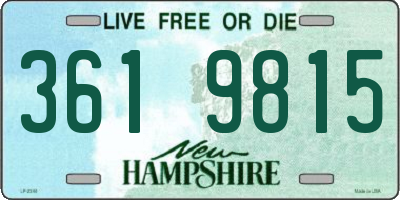 NH license plate 3619815
