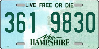 NH license plate 3619830