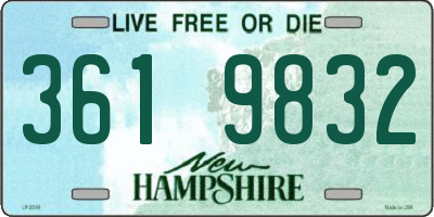 NH license plate 3619832