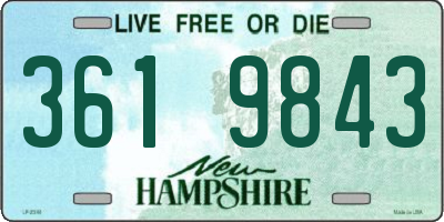 NH license plate 3619843