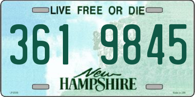 NH license plate 3619845