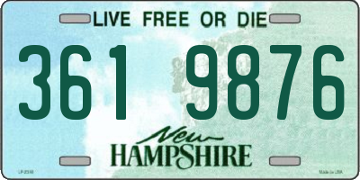 NH license plate 3619876