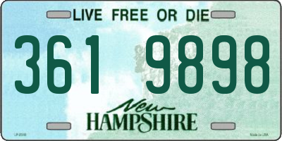 NH license plate 3619898