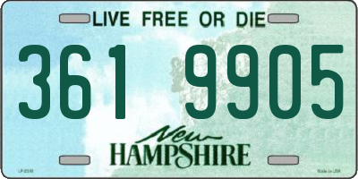 NH license plate 3619905