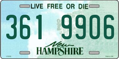 NH license plate 3619906