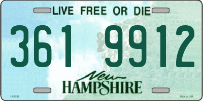 NH license plate 3619912