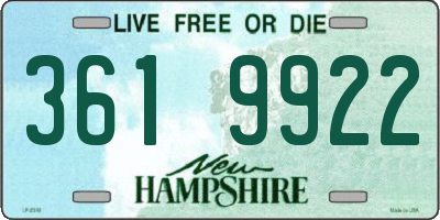 NH license plate 3619922