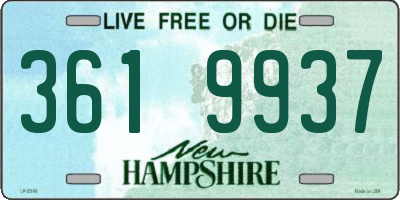 NH license plate 3619937