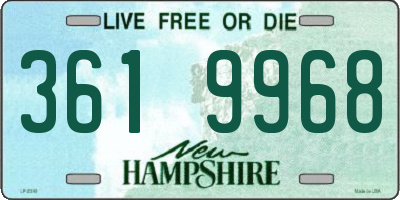 NH license plate 3619968
