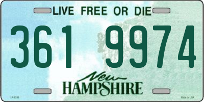 NH license plate 3619974