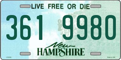 NH license plate 3619980