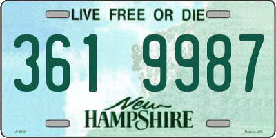 NH license plate 3619987