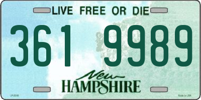 NH license plate 3619989