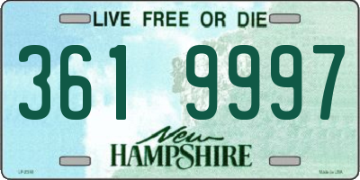 NH license plate 3619997