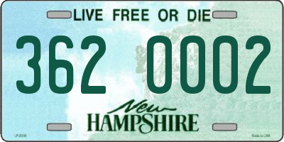 NH license plate 3620002