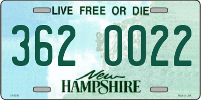 NH license plate 3620022