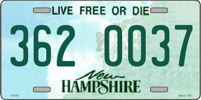 NH license plate 3620037